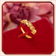 Gold Ring 916 Original Womens Heart-to-Heart Engagement Jewelry for Girlfriend Gifts