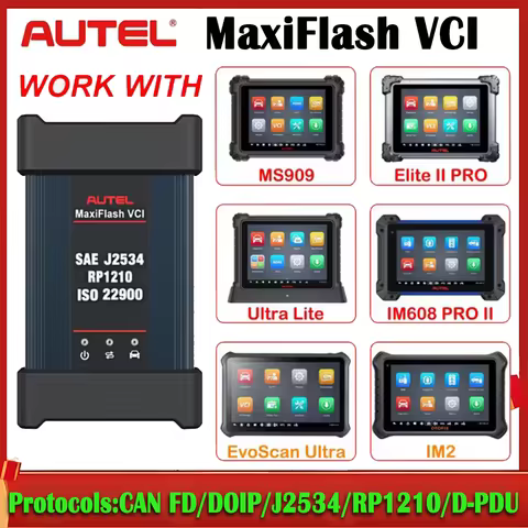 Autel VCI MaxiFlash VCI Dongle J2534 ECU Programmer Work with OEM Automaker GM Techline Software Rep