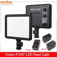 Godox แผง LED บางเฉียบไฟ LED P120C แฟลชวิดีโอโคมไฟสตูดิโอ3300K ~ 5600K สำหรับกล้องกล้องบันทึก DV Can