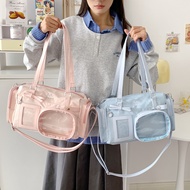 JK Uniform Bag Doll Bag Bowknot Ita Bag Anime Anime Badges Display Transparent Shoulder Bag Polo Bag