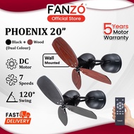 FANZÓ PHOENIX 3 Blades DC Motor Wall Fan With 7 Speeds Remote Control Kipas Dinding (20")