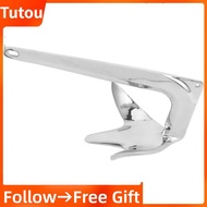 Tutoushop Yacht Anchor Durable One Piece Design Practical Stainless Steel for Kayak Sailing Fishing Boat Dinghy