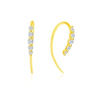 TA9 TAKA Jewellery Diamond Hoop Earrings 9K Gold