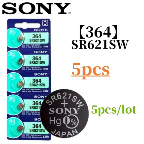 5pcs Original for SONY AG1 364 Battery SR621SW SR621 364 LR621 364A AG1 SR621W S621 LR60 164 D364 si