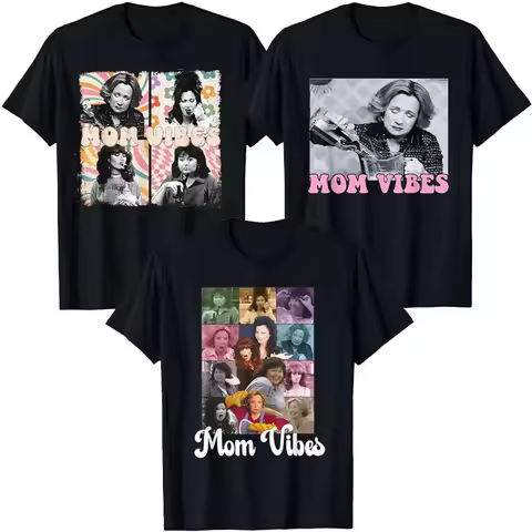 Retro Mom 90’s Vibes Vintage Mother's Day Iconics Mom Womens Fashion T-Shirt Mama Gift Mommy Life Gr