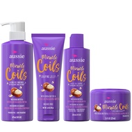 Miracle Coils SF Shampoo 16oz + Aussie Miracle Coils Conditioner 16 oz + Aussie Miracle Coils Shapin