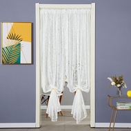 French Lace Door Curtains Sheer Curtains for Living Room Window Door Curtain Partition Curtain（Without Velcro and mounting rod）