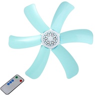 Blue 10W Silent Plastic Energy Saving Mini Ceiling Fan 3-5 Turn Page Fan 220V Hanging Fan Soft Wind Household