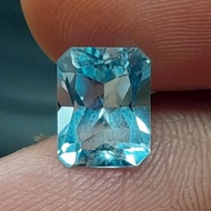 Blue Topaz Dim: 8.8 x 6.8 x 4.7mm 2.45ct Octagon Emerald Cutting VVS IRR Original Code A643