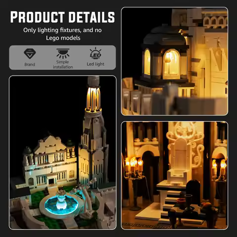 LED Lighting Set Suitable for LEGO The Lord of The Rings Minas Tirith 11377 Building Blocks