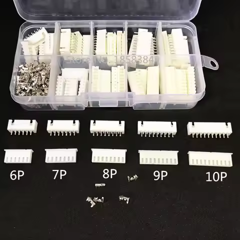 250pcs XH2.54 6p 7p 8p 9pin 10pin 2.54mm Pitch Terminal Kit / Housing / Pin Header JST Connector Wir