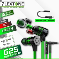 Plextone G25 Type C Adapter Bundle Gaming Earphone Noise Canceling Stereo Headset