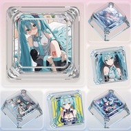 Cross Axis Keycap Mechanical Keyboard Unique Single Keycap Cartoon wooting Hatsune Miku Transparent,