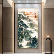 Feng Shui Prosperity Wall Hanging Vertical Picture Dawn on Mount Tai