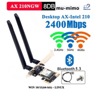 Intel AX210 WiFi 6E Bluetooth 5.3 WiFi Card | High Speed for Laptop & PC