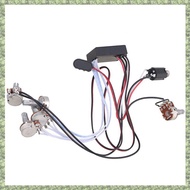 (DXCP) Preamp 3 Band Equalizer EQ Harness Guitar Bass Tone Control System for Active Pickup