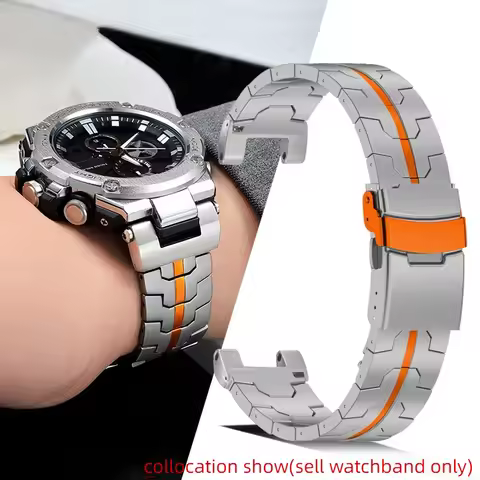 For Casio G-SHOCK GST Series GST-210/W120L/S130L/S310 GST-B100 W300/400G Men WatchBand Titanium allo