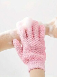 2入組擦身體去角質浴手套，可在淋浴/泡澡中去除死皮和按摩背部
