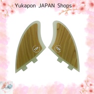 UP SURF Fiberglass Honeycomb Keel Fin Dual Keel Fin K2 Bamboo Lined Fin Surfboard Fins (FCS Bamboo)F