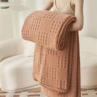 100x120cm/150x200cm/200x230cm Thickened Waffle Plush Blanket Nap Blankets Sofa Cover Blanket Soft Mi