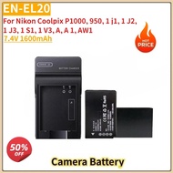 For Nikon Coolpix P1000 1 S1 V3 A A 1 950 1 J1 J2 J3 AW1 Camera 7.4V 1600mAh EN-EL20A EN-EL20 Batter