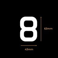 DACD Crystal Number Plate 5mm THICKNESS 3D Crystal White Number Plate / Nombor 3D Plate Kereta