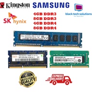 MIX RAM DIMM/SODIMM 8GB/4GB/2GB DDR3/DDR3L/DDR2 DDR4 2400 1600/1333/800 PC Desktop Notebook Laptop Memory (Refurbished)
