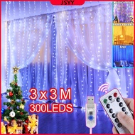 3Mx3M 300LED Curtain Light Romantic Curtain for Outdoor Christmas Wedding Led Curtain Lights Flashin