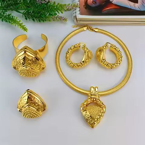 EMMA New Trendy Bold Jewelry Set Women Earrings Sets Italian Style Luxury Jewelry For African Lady M
