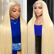 38 Inch 613 Lace Front Wig Human Hair 200 Density 613 13x6 Lace Front Wig Human Hair Straight Blonde