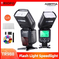 TRIOPO TR-988 TTL HSS High Speed Sync Camera Speedlite Flash for Canon and Nikon 6D 60D 550D 600D D800 D700 Digital SLR Camera