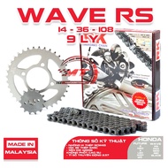 RK chain sprocket for Wave RS, Japanese brand