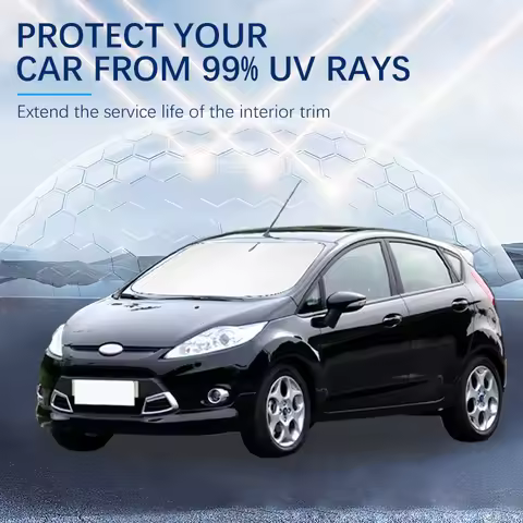 Car Windshield SunShade Sun Visor Foldable Parasol Blocks UV Rays For Ford Fiesta MK6 MK7 ST Line