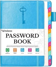 Password Keeper Book with Colorful Alphabetical Tabs, 5.8”x8.4” Password Books for Seniors, Password