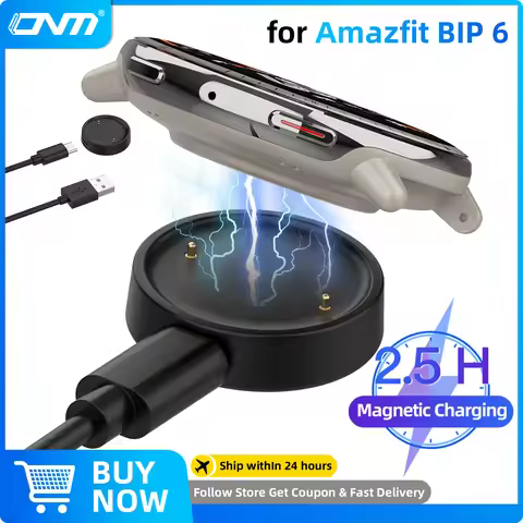 Watch Charger for Amazfit BIP 6 Magnetic Fast Charging Cable [Portable]Magnetic Wireless Charging fo
