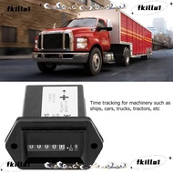 FKILA Engine Hour Meter, Timer 12-36V Hour Meter Timer, Universal DC Engine Hour Gauge Tractor