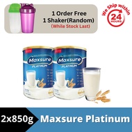 1 order free 1 shaker [Twin Pack Promo] Genexis Nutrition Maxsure Platinum 850g X 2 Tin