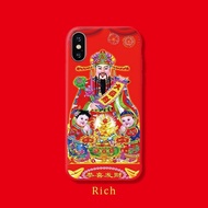 Xs xs max Apple 6s Phone Case iPhone7 God of Wealth 6plus Chinese New Year xr Creative 5s Couple x Red 11ProXs max Apple 6s Phone Case iPluyouyou.my Love Home Furnishing Flagship Store20240413