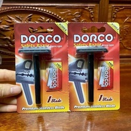 Dorco Razor Replacement Handle, 1 Brush with 1 Korean Razor Blade