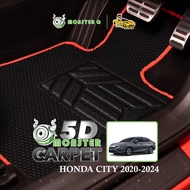 Monster Q 5D Car Carpet - HONDA CITY 2020-2024
