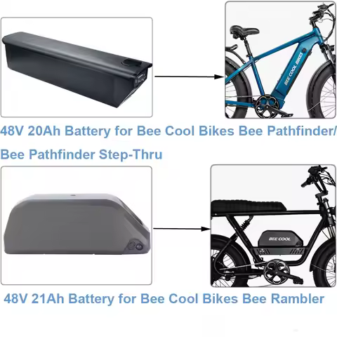 Built-in 48V 20Ah E-Bike Battery 48V 21Ah Lithium-ion Battery for Bee Cool Bikes Pathfinder Step-Thr