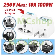 1pc 3 pin Socket Adapter Plug Power Socket White Travel Converter AC Power Plug Adaptor Socket