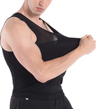Big sales Men Slimming Body Shaper TShirt Body Control Tummy Vest Compression Shirt Abdomen Shaper G