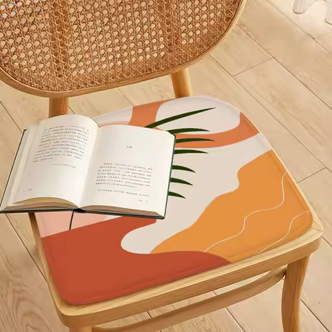 Palm Tree Leaves Art Chair Cushion Soft Office Car Seat Comfort Breathable 45x45cm Sofa Decor Tatami