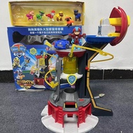 PAW PATROL Toys 52cm MIGHTY PUPS MIGHTY LOOKOUT TOWER with Captain Ryder One Police Car Six Dogs Set