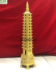 [HCM]Tháp Văn Xương(13 tầng) Bằng Đồng Phong ThủyBổ Trợ Việc Học HànhThăng Quan Tiến Chức Cao 30cm