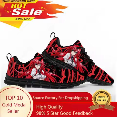 Anime High School DxD Rias Gremory Sports Shoes Mens Womens Teenager Kids Children Sneakers Custom H