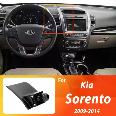 Designed for Kia Sorento XM 2009 2010-2014 Phone Holder Car Magnetic Mount Smart Sensing Wireless Ch