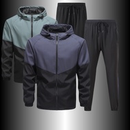 Windbreaker Waterproof 2 Pcs Outdoor Jacket Zipper Windbreaker Waterproof Outdoor Sports Jacket Suit