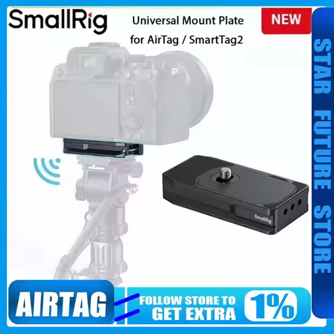 SmallRig Universal Mount Plate for AirTag / SmartTag2 for Sony A7S III/A7R III /A6700/FX30/ZV-E10 fo